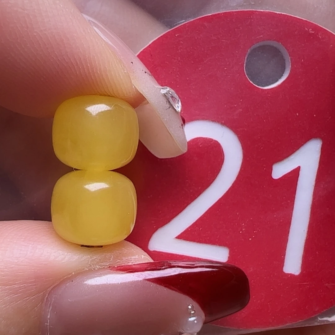 蜜蜡未镶嵌珠宝奇石8mm鸡油黄老型