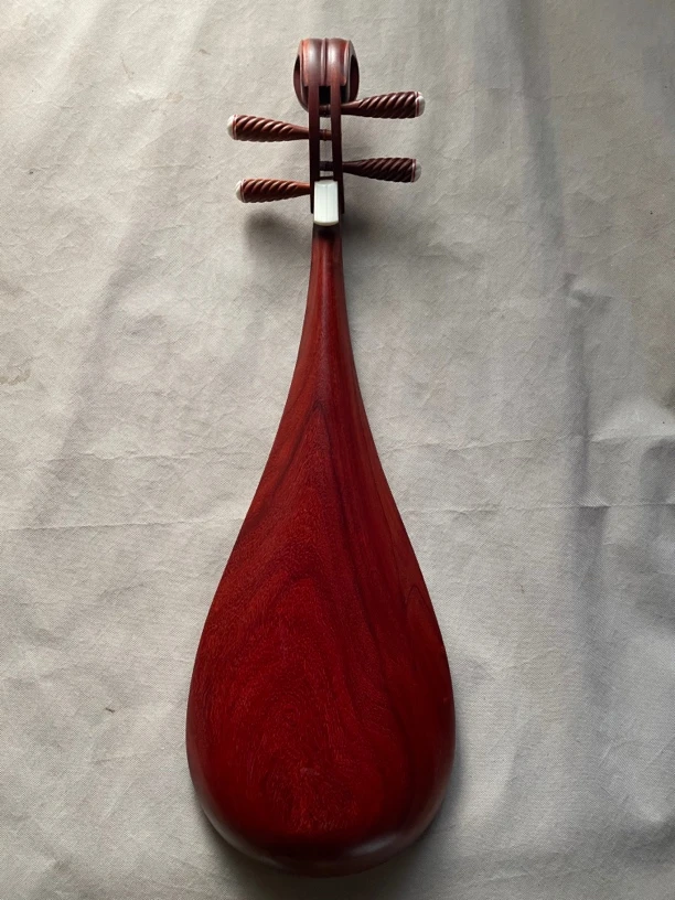 非洲紫檀红花梨非洲红木初学考级成人琵琶乐器头花可选