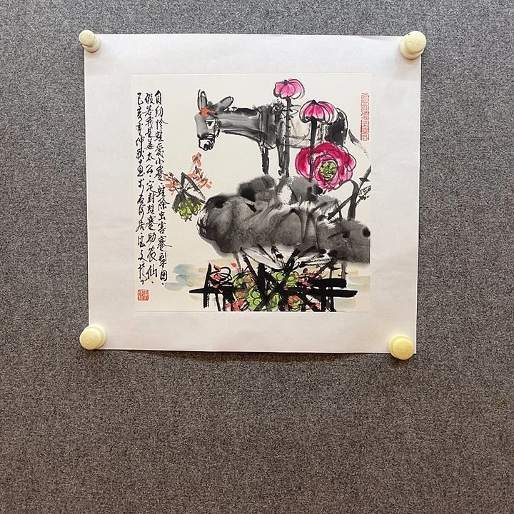 国画一平尺水墨作品