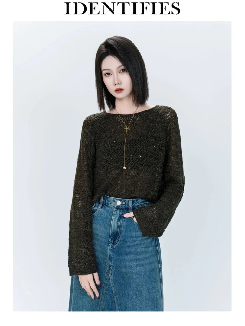 易缔媤复古亮片针织衫D73461WP057