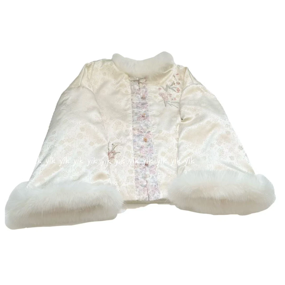 【踏雪寻梅 】新中式国风刺绣提花加厚加绒时尚洋气外套上衣