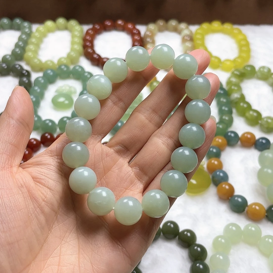 蛇纹石玉手串未镶嵌发****在