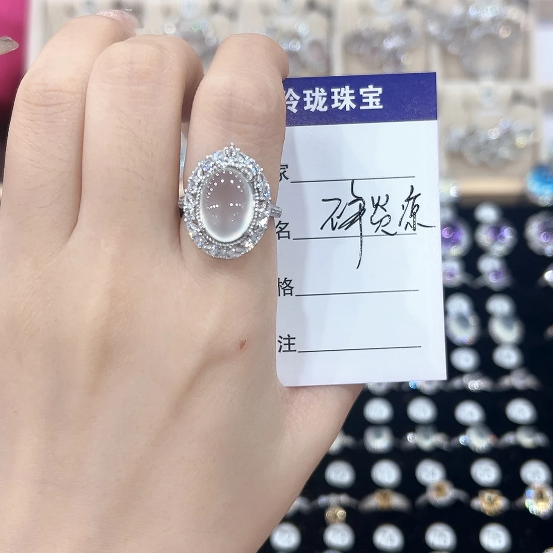 不***凉黄晶戒指银S925镶嵌