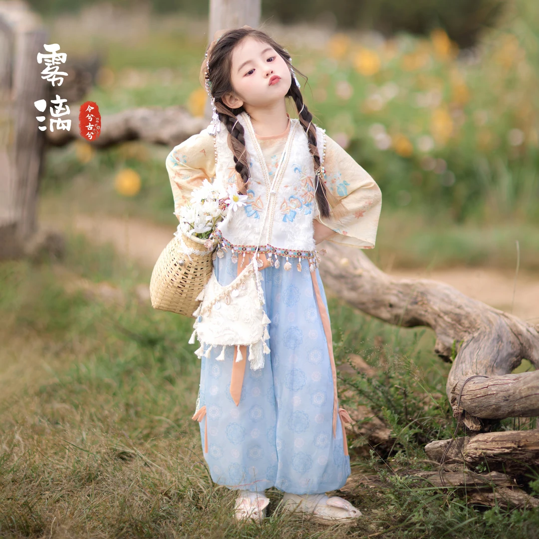 今兮古兮【雾漓】女童汉服秋季中国风汉服少数民族服饰儿童春秋套装