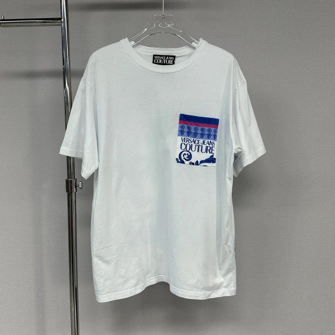 未使用 VERSACE/范思哲 Jeans背后印花白色圆领短袖T恤149390