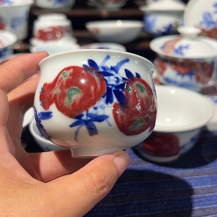 摆件修*原矿青花釉里红瓷器
