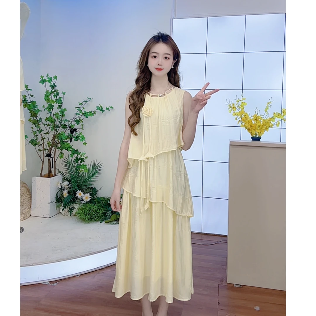 维斯优品· 气质连衣裙夏季新款法式复古遮肉时尚女装显瘦连衣裙