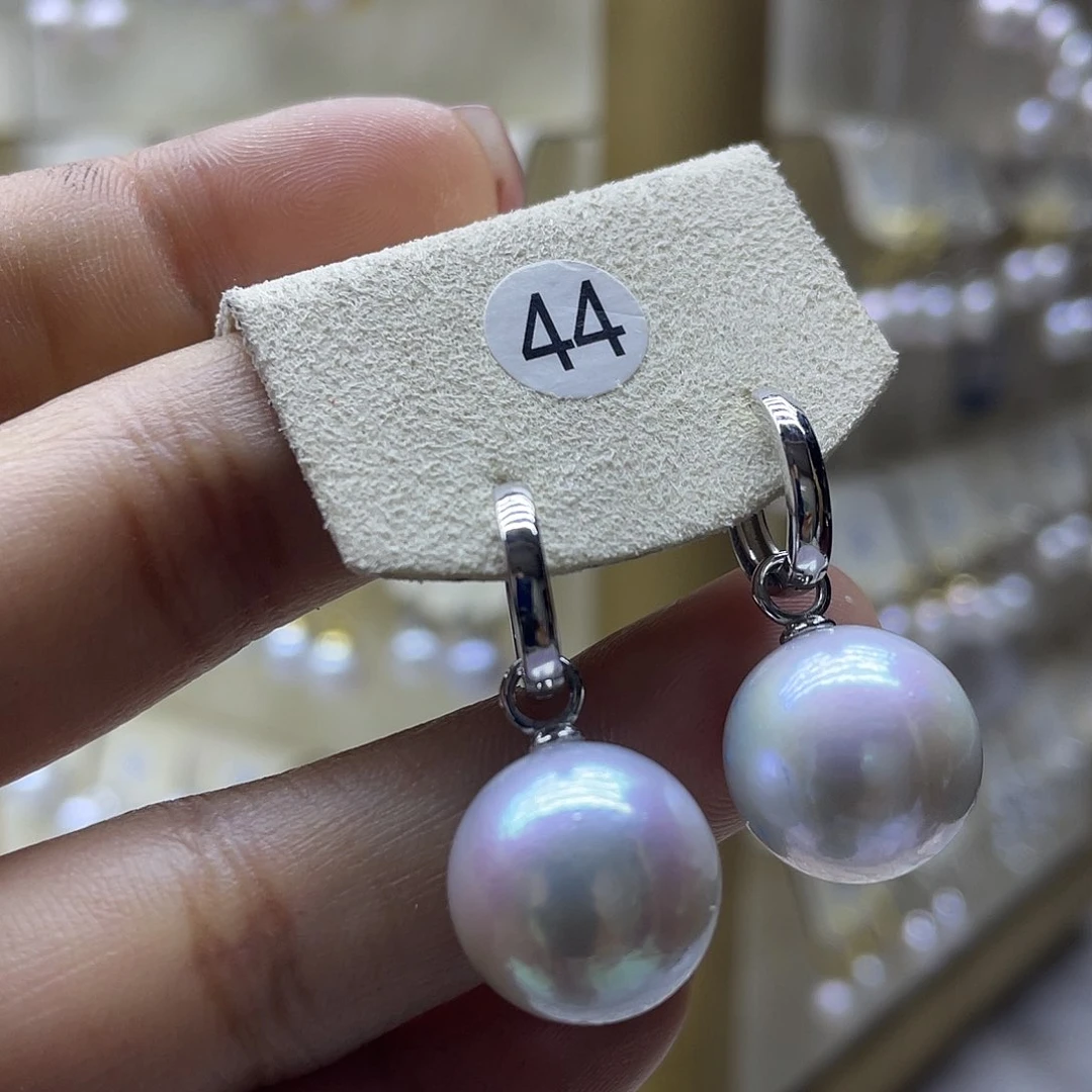 淡水珍珠耳饰银S925镶嵌