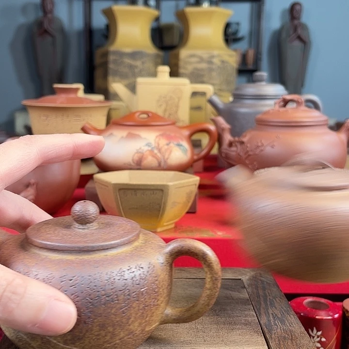 新***忠紫砂茶杯菩提柴烧壶