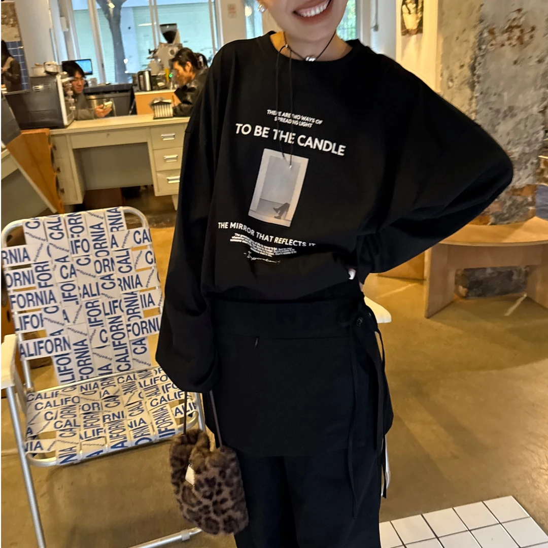 春季新款韩系时尚宽松百搭休闲字母印花T恤21206