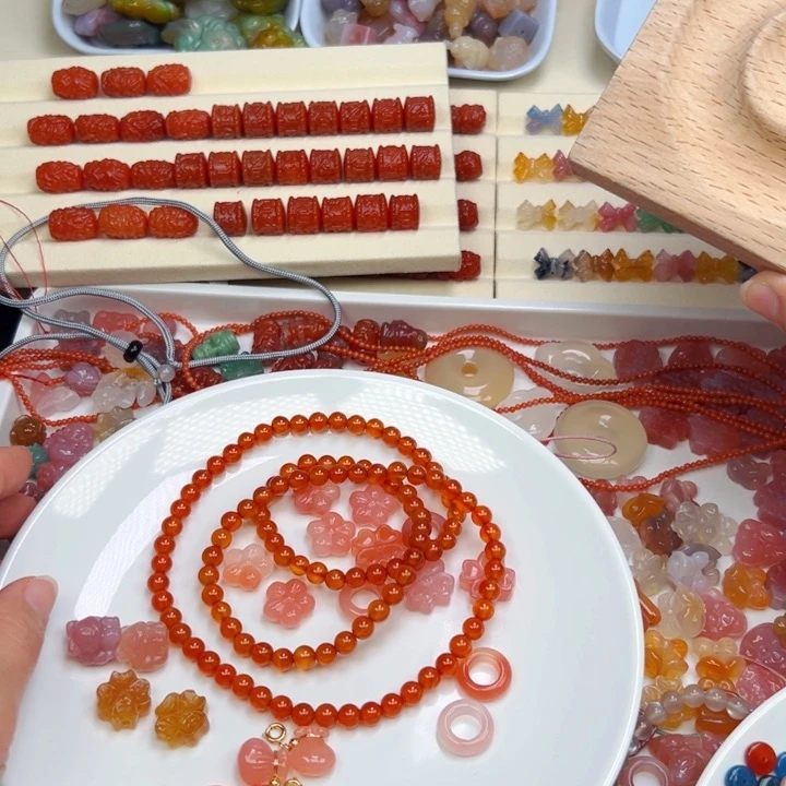 珠宝奇石玛瑙未镶嵌三***花