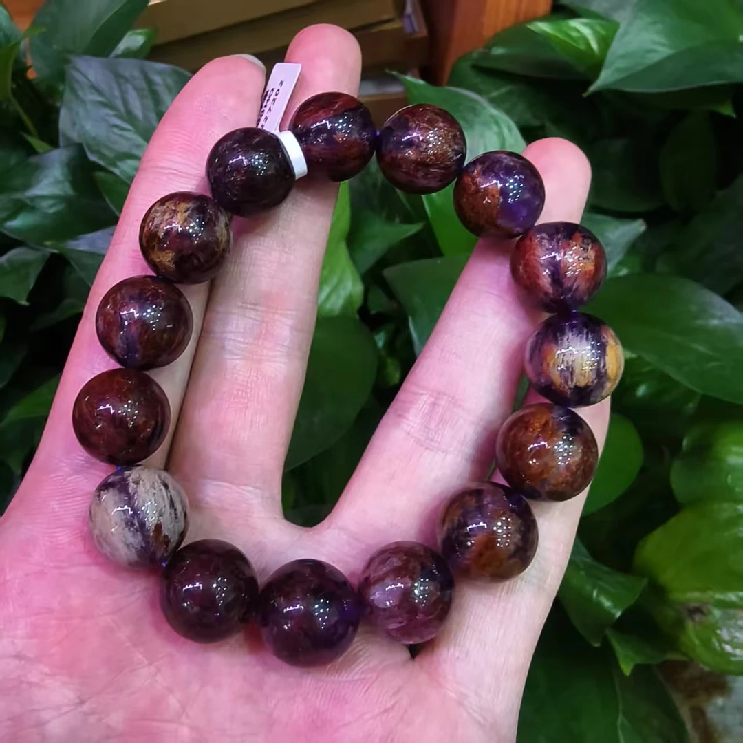 【老掌柜讲珠宝】紫幽灵满金牙水晶手串14m+ DQZ062707