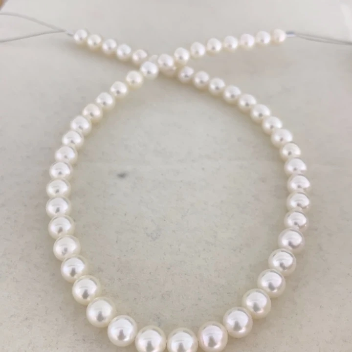 海水珍珠未镶嵌项链Ak7.5-8