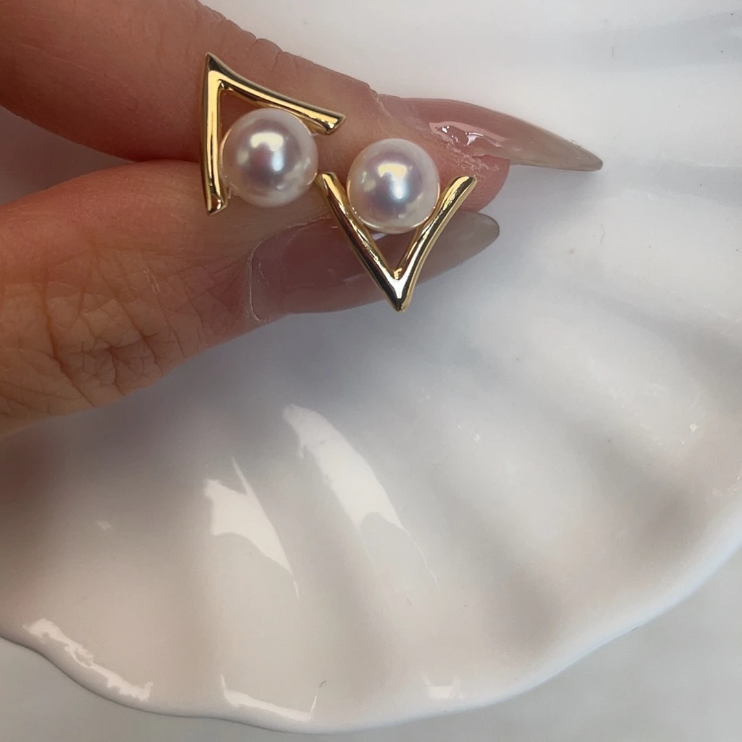 耳饰海水珍珠银S925镶嵌