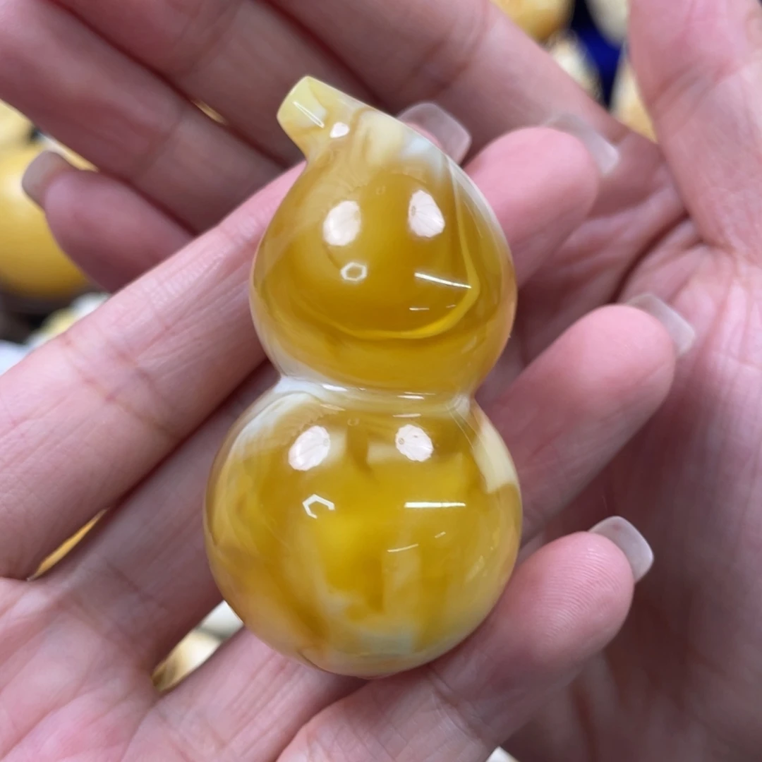 蜜蜡未镶嵌裸石琥珀蜜蜡葫芦吊坠