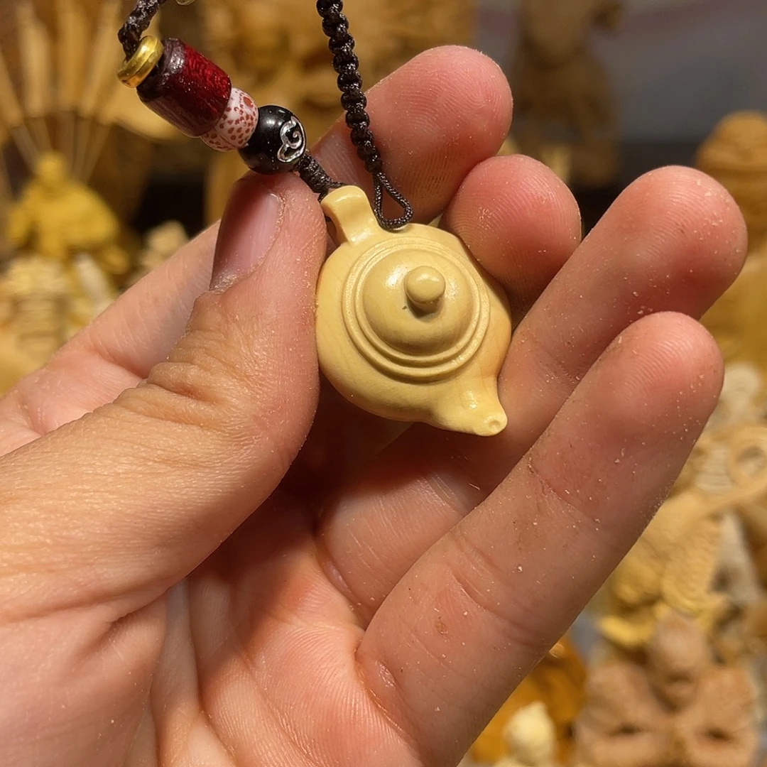 黄杨木小号把把壶