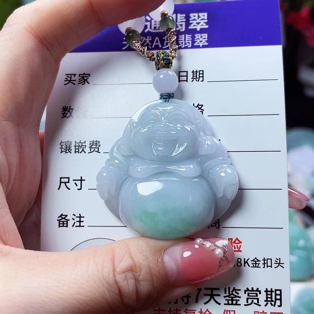 翡翠未镶嵌颈饰佛公39