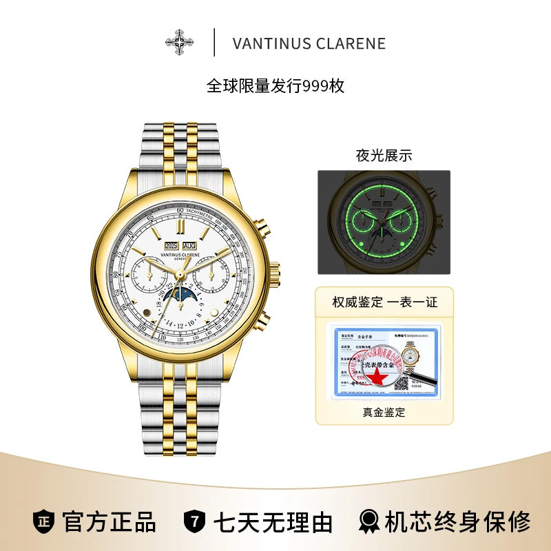 VANTINUS CIARENE 征服者系列简约商务男士全自动手表TZ-V5270-G