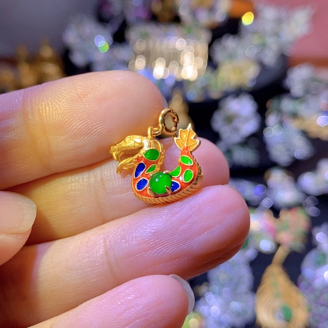 翡翠银S925镶嵌项圈天然翡翠