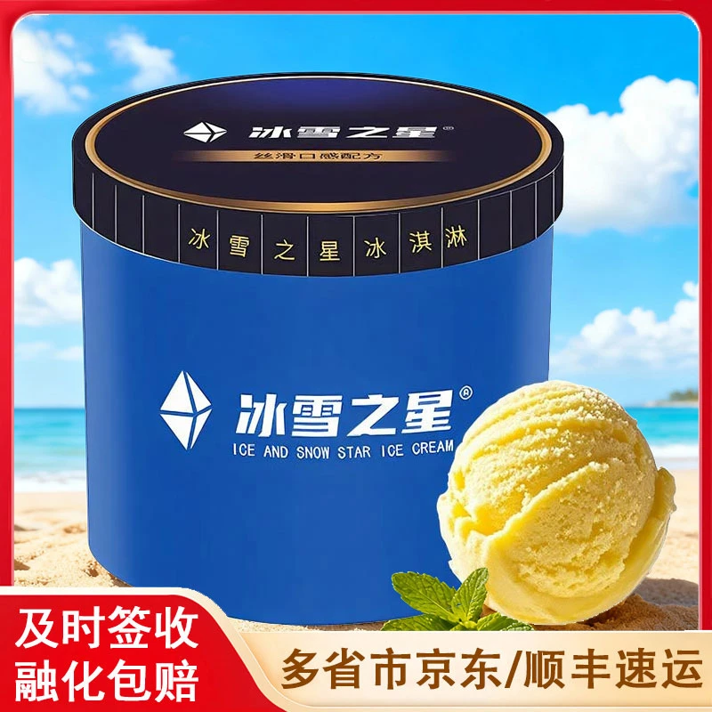 【量大从优】冰雪之星大桶冰淇淋3kg桶装香草冰激凌商用挖球雪糕