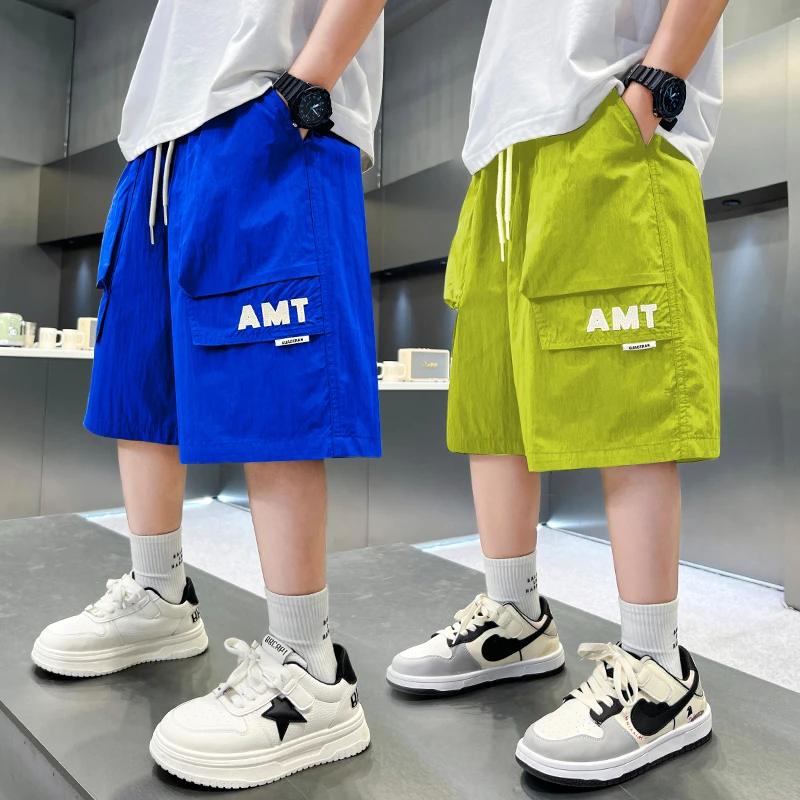 男童夏季短裤2025新款中大童多巴胺五分裤儿童过膝中裤男孩休闲裤