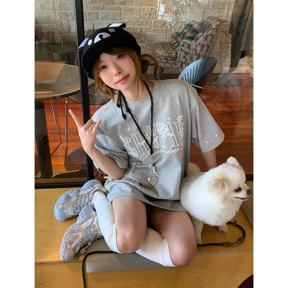 【匡宁】DY36美式潮牌重磅260G纯棉重工刺绣夏短袖T恤宽松上衣男女