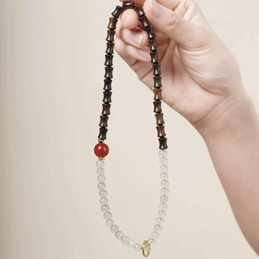 ys-173 节节高升 黑檀木双圈设计 无礼盒