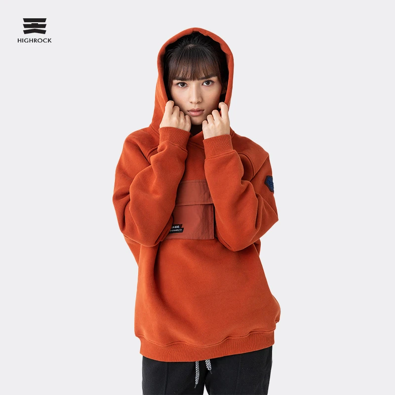 HIGHROCK/天石加厚卫衣S185长袖户外女士连帽保暖加绒舒适休闲