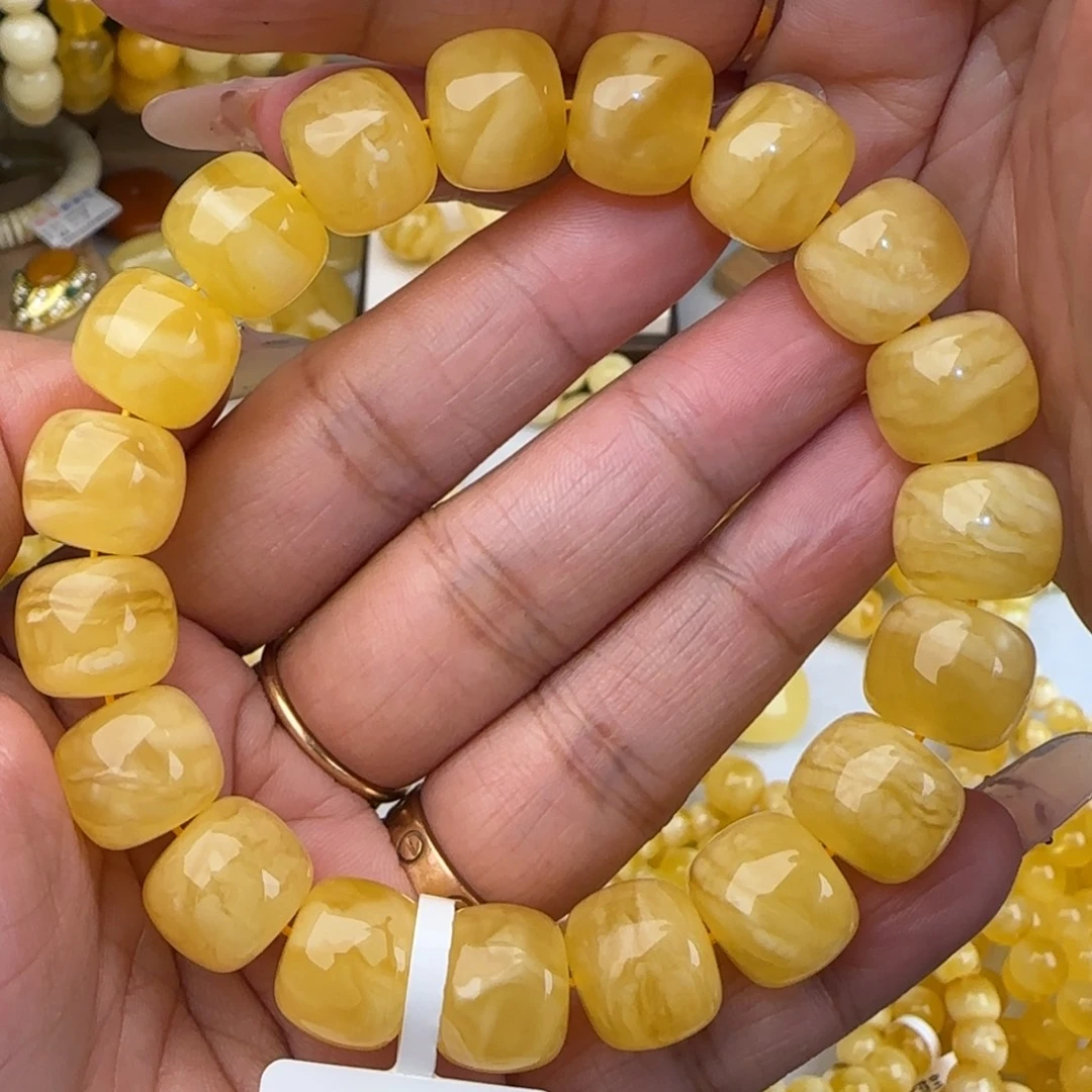手串蜜蜡未镶嵌虎皮妖花老型手串