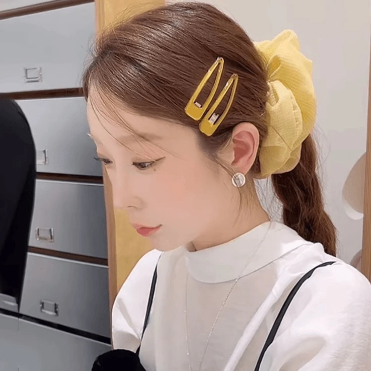 欧尼同款水滴刘海BB夹质感清透滴油工艺