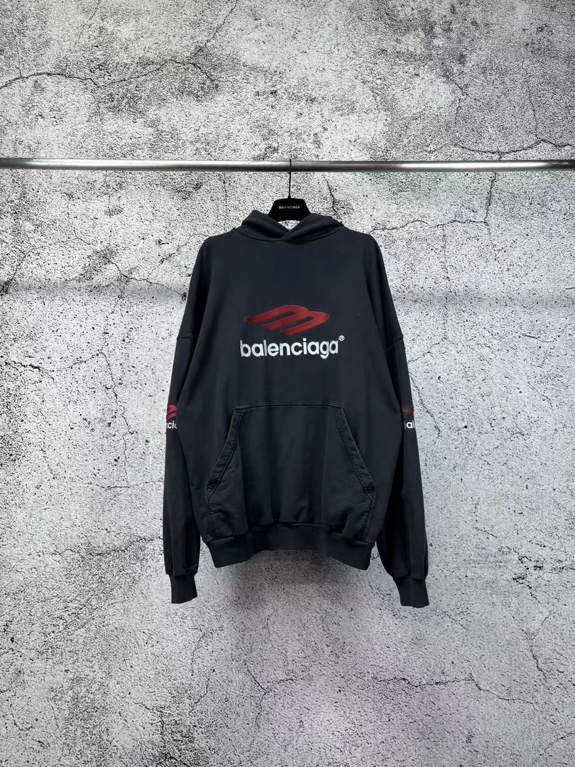 未使用 Balenciaga/巴黎世家 3B刺绣帽衫/L码/R0437