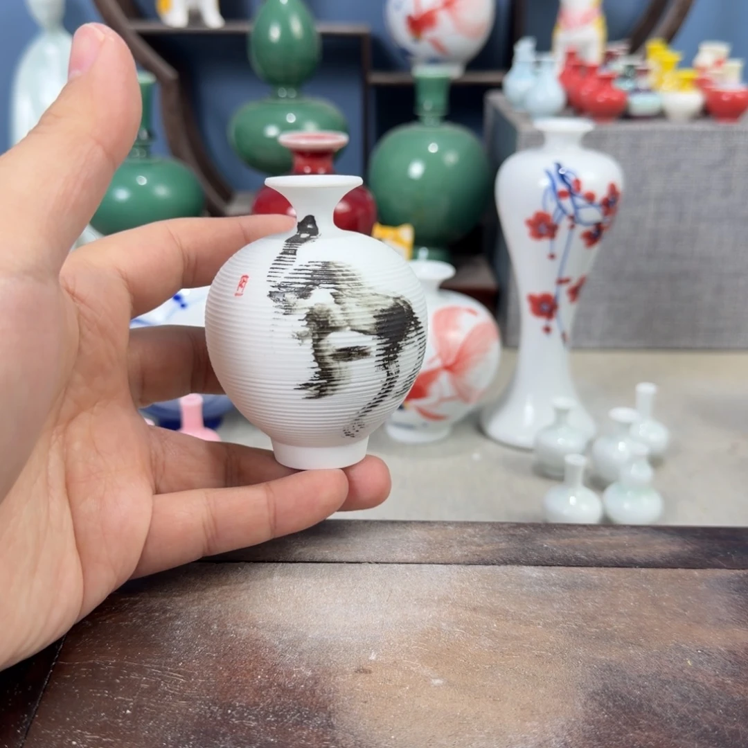 陶瓷手工小花器摆件