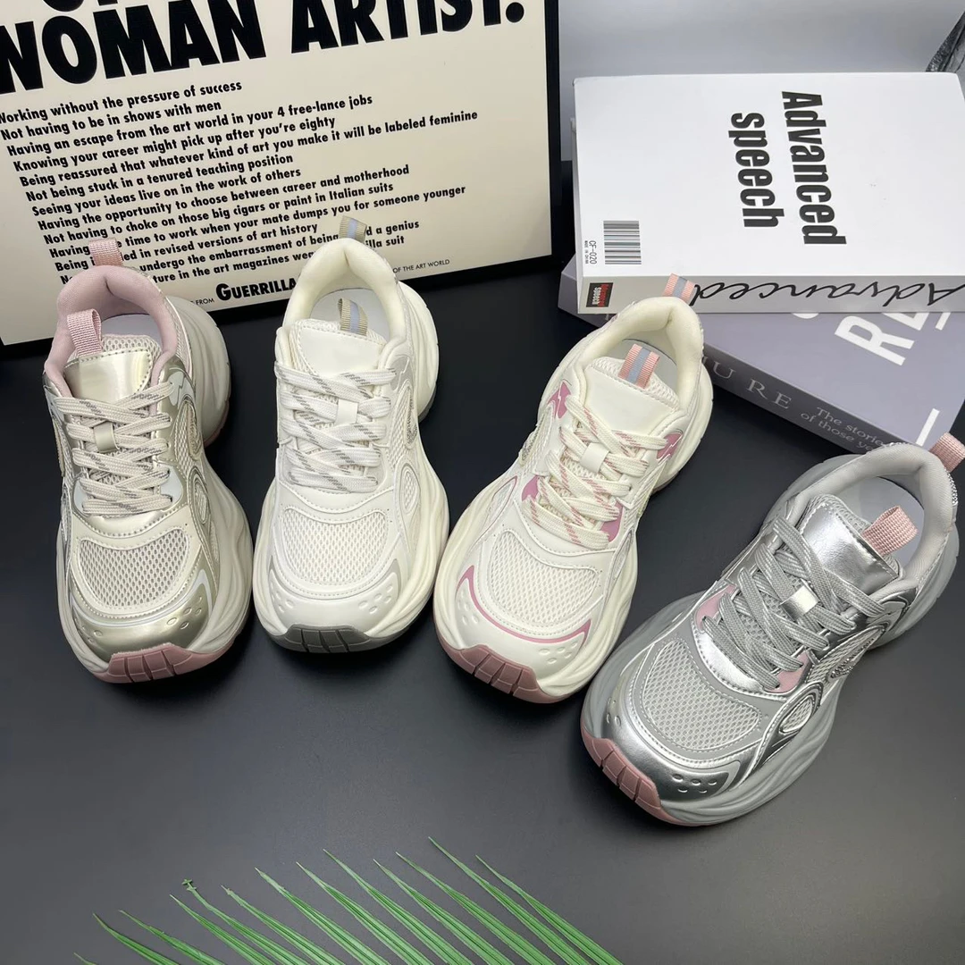 老爹鞋潮流时尚百搭女鞋春季夏季潮鞋厚底网面舒适999