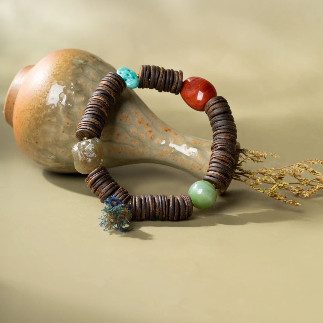 由子野【刹那间】沉水级沉香 南红 猫眼 18k金