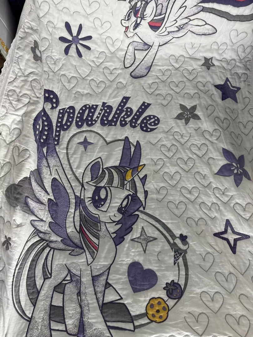 专享【京かわ会社】多层纱布亲肤柔软泡芙被150*200cm爱心紫悦