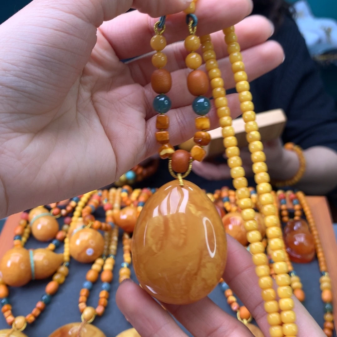 蜜蜡未镶嵌颈饰天然