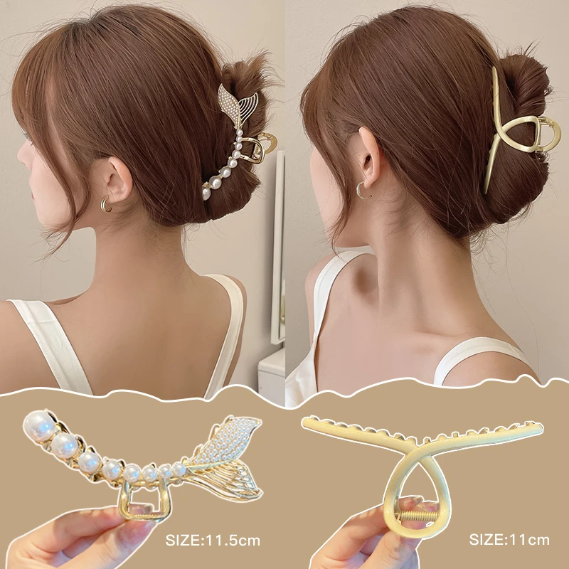 鲨鱼夹ins鱼尾抓夹女发夹后脑勺高级盘发气质大号高级感夹子头饰
