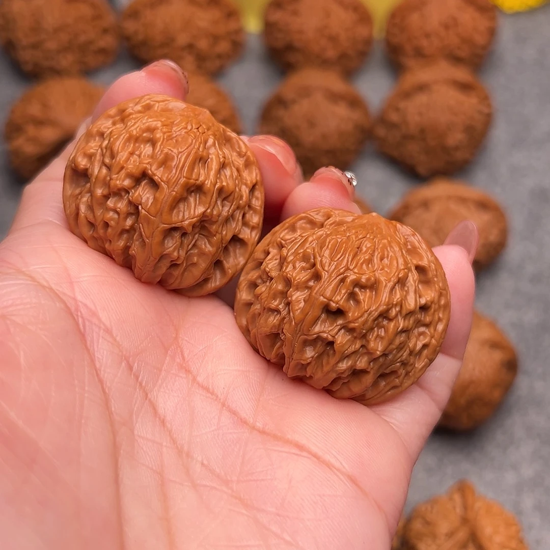 把件文玩核桃精品蝴蝶磨37全品