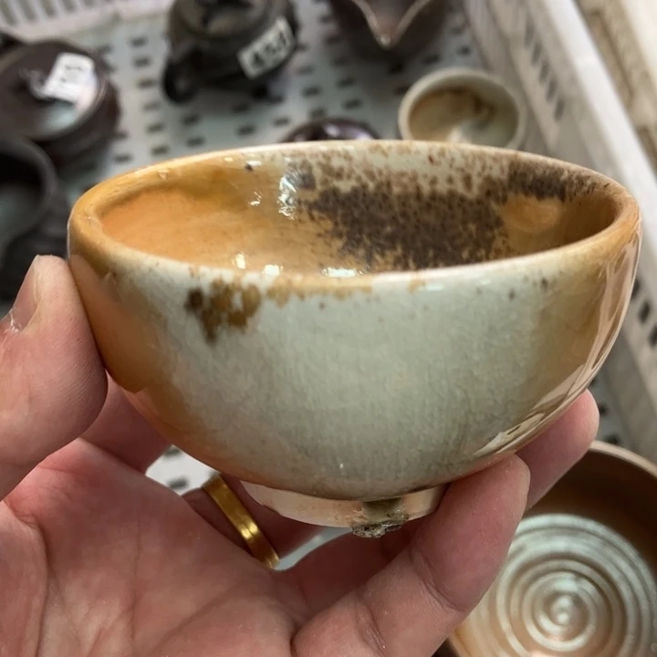 柴烧杯子与宝瓶大放漏