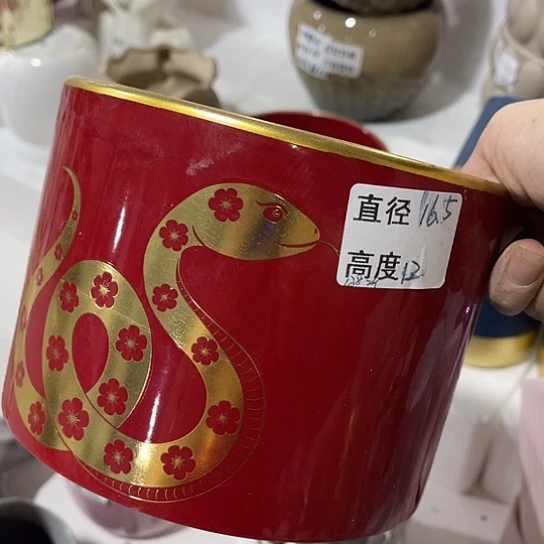 多肉绿植陶瓷花盆9.9包邮，有孔