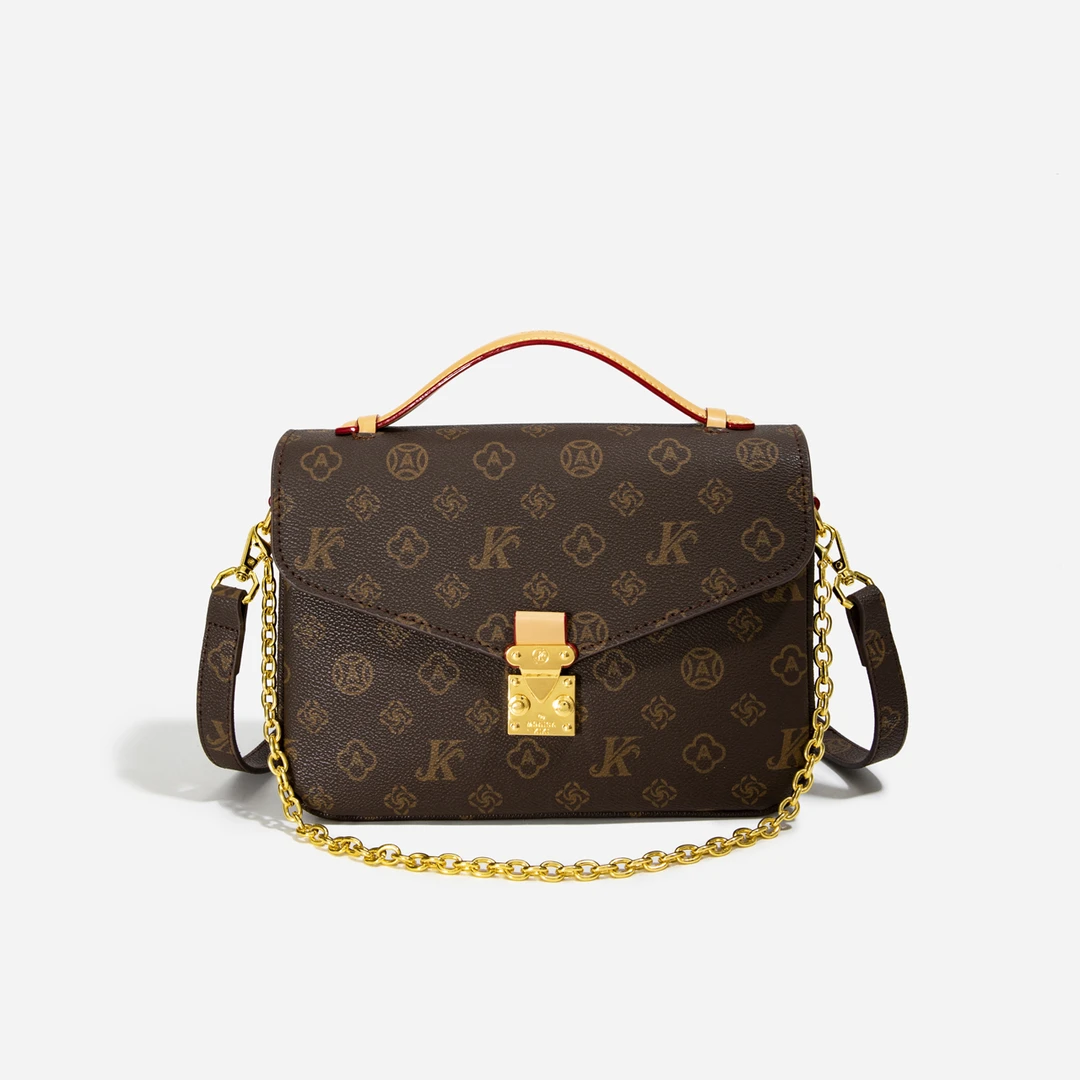 邮差包单肩斜跨手提包拼接pvc信封包