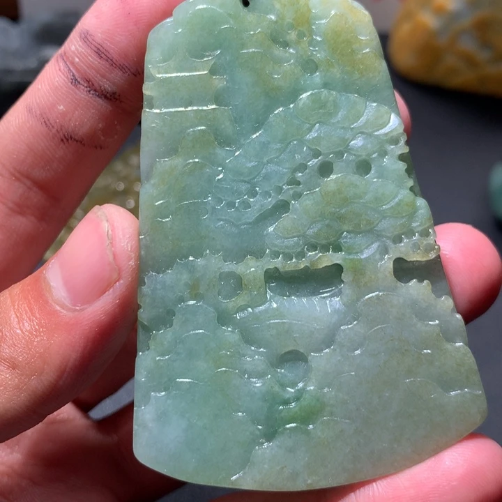 翡翠未镶嵌颈饰保真天然a货翡翠