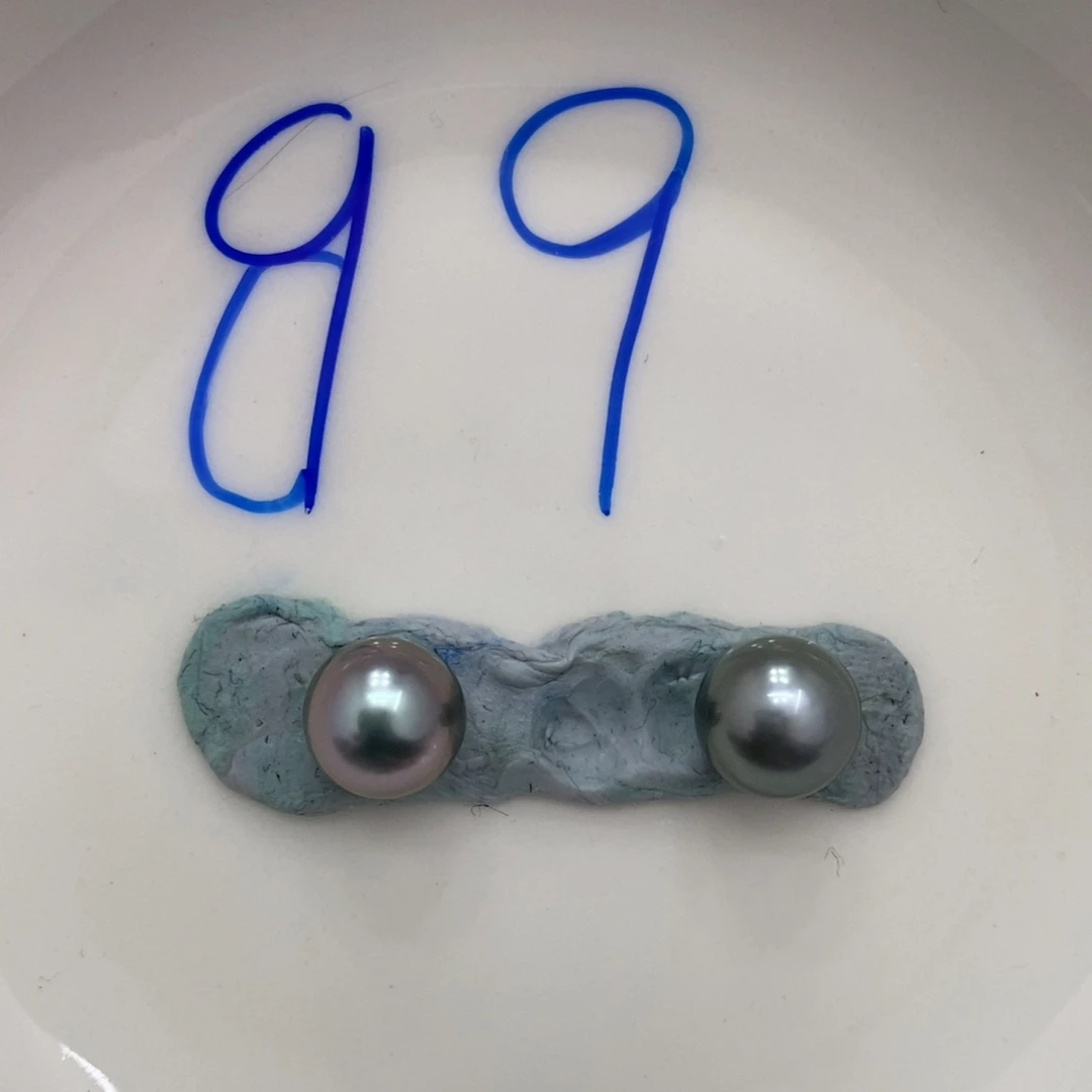 海水珍珠裸珠未镶嵌四**人大溪地对珠8-9可定制瑶