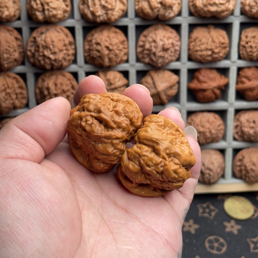 核桃把件41微修蛤蟆头打底