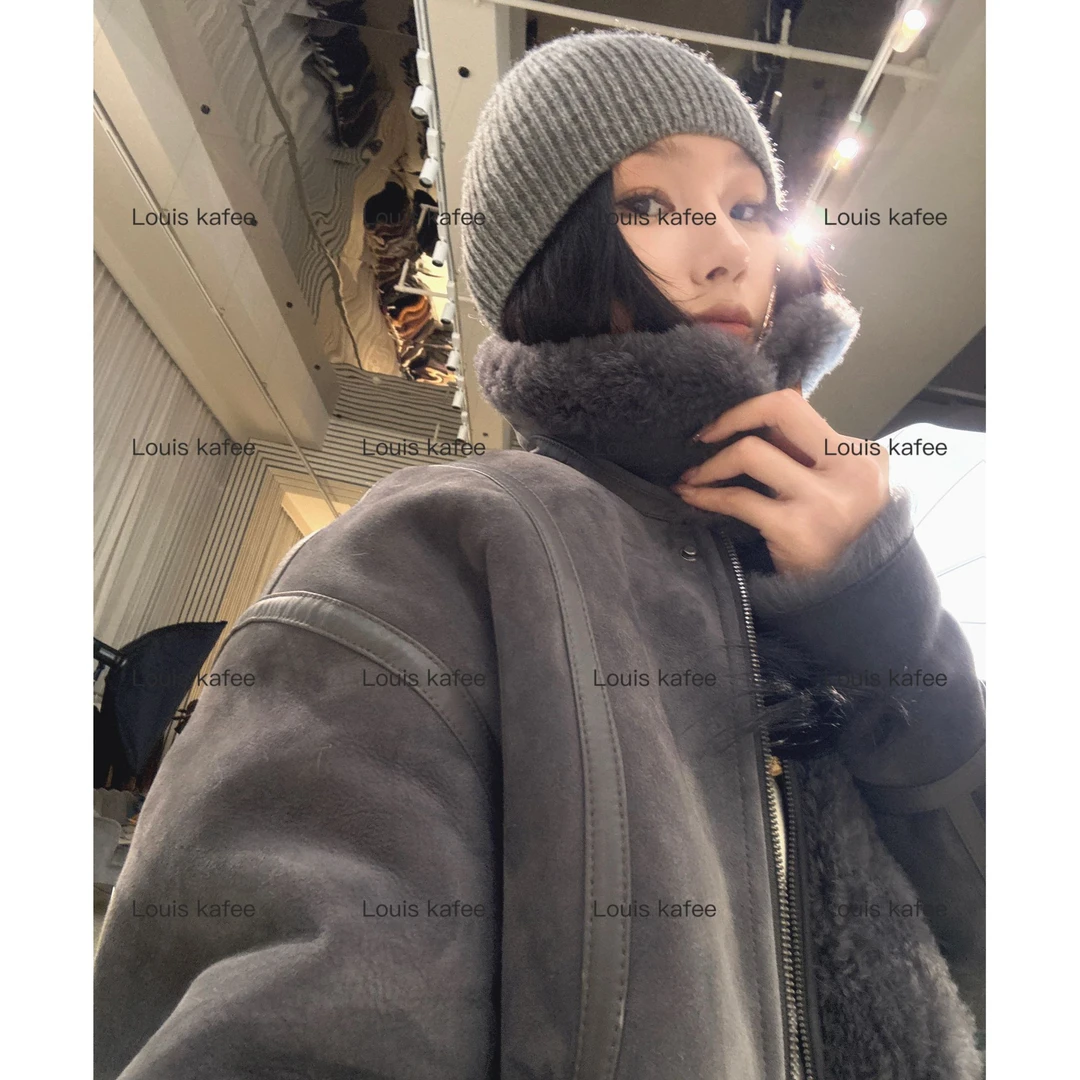 【秋冬新品】新西兰美丽奴原胚皮毛一体女装皮草外套2567