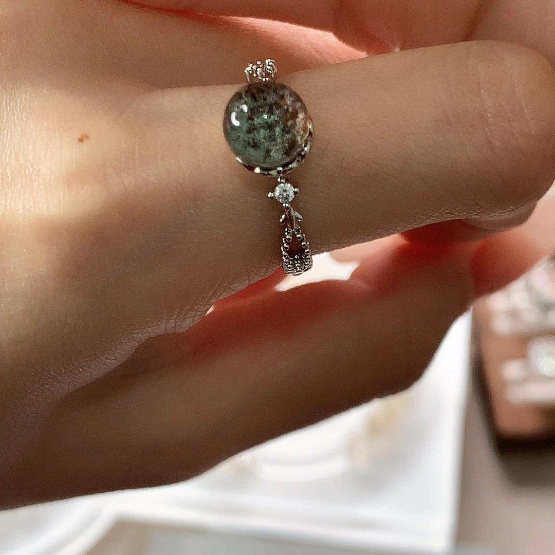 水晶戒指未镶嵌绿幽灵