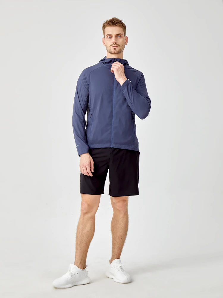 男士户外防晒轻量连帽外套防风户外运动春夏防泼水休闲轻薄夹克