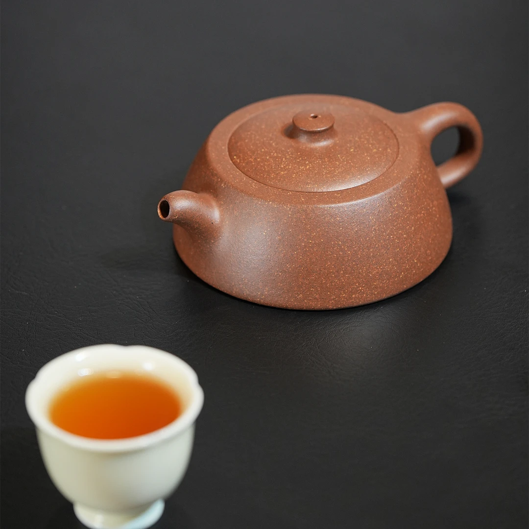 【老坛紫砂】曼生井栏 天青紫栗段 全手