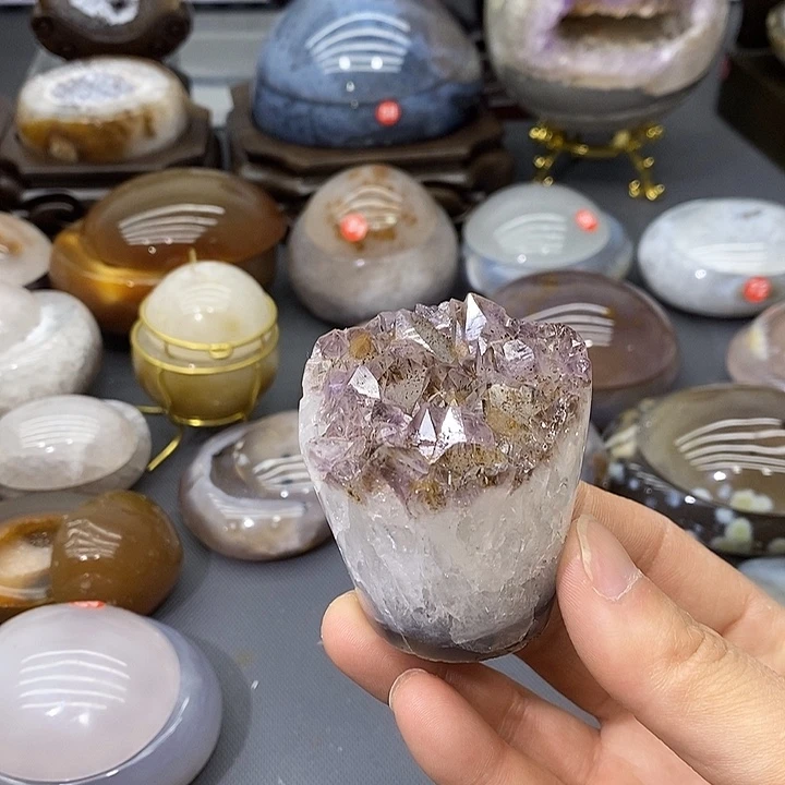 紫晶未镶嵌摆件紫晶