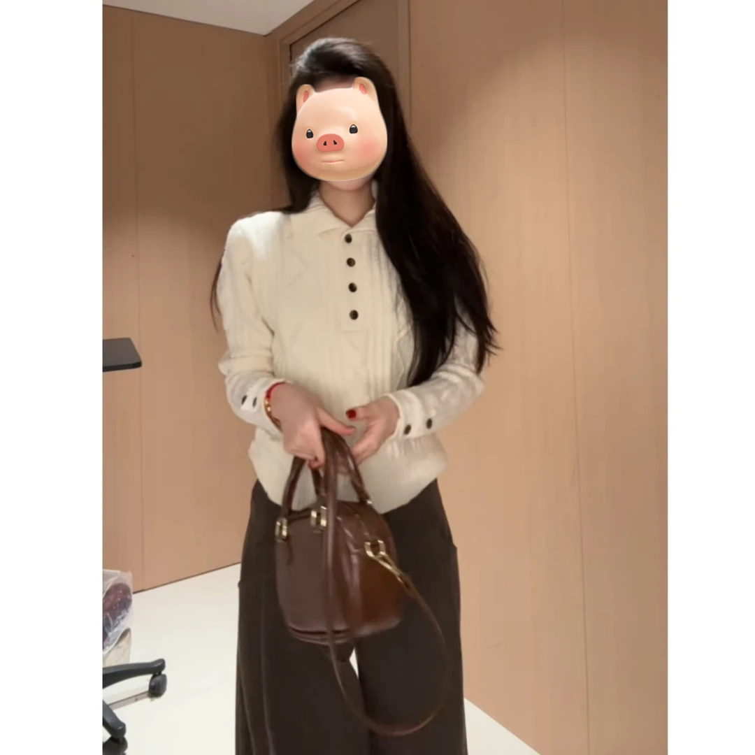 法式高领套头打底麻花毛衣女款2025新款秋冬季加厚内搭针织衫上衣